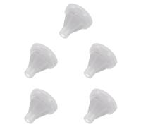 sourcing map 5Pcs Boquillas de Repuesto para Cabezal de Ducha Boquilla de Silicona Rociadora de Chorro Redondo para Reparación Pieza de Cabezal con Orificio de 4mm Gris Claro