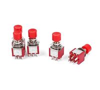 sourcing map 5pcs Mini Pulsador interruptor momentáneo 6 patillas DPDT