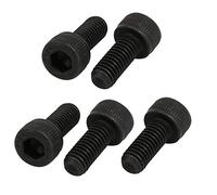 sourcing map 5Pcs Tornillo De Rosca Izquierda Negro M5X12mm 12.9 Grado Hueca Hexagonal
