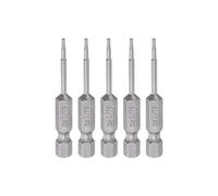 sourcing map 5uds 1/16" Hexagonal Destornillador Taladro SAE 1/4" Hexagonal Vástago 2" Longitud Magnético S2 Acero Potencia Perforación taladros