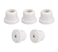 sourcing map 5uds 6.2mm Orificio Diámetro Cerámica Aislante Perla Redondo Forma Aislamiento Perla 18mm Interno Diámetro para Termo-retráctil Tubo Calentamiento Alambre