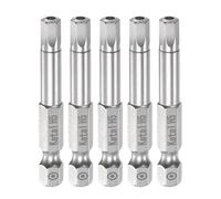 sourcing map 5uds H5 Hexagonal Puntas de Destornillador 1/4" Hexagonal Vástago 2" Longitud Magnético Seguridad Destornillador Eléctrica Herramienta