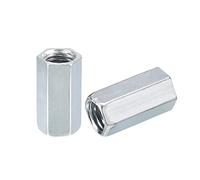 sourcing map 5uds M12x15x30mm Acoplamiento Tuercas - Galvanizado Carbono Acero Hexagonal Roscada Varilla Acoplador para Muebles, Electrónicos, Industriales