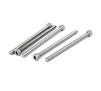 sourcing map 5uds M6 x 100mm Tornillo de Cabeza Ranurada Rosca Completa