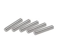 sourcing map 5uds M6 x 30mm Totalmente Roscada Varilla 304 Inoxidable Acero Derecha Mano Roscas, M6-1.0 Rosca Paso