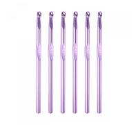 sourcing map 6.5mm Aluminio Crochet Gancho, 6pcs Morado Tejer Agujas de Ganchillo Crochet Gancho Herramienta de Ganchillo para Tejer Suéter para Bricolaje Artesanal Hilo