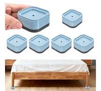 sourcing map 6 elevadores de muebles, elevadores de cama ajustables, altura de 1 capa, 3,5 cm, bloques de elevación cuadrados apilables para patas de mesa, escritorio, sofá, silla, mesa, armario