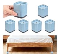 sourcing map 6 elevadores de muebles, elevadores de cama ajustables, altura de 3 capas, 8,5 cm, bloques de elevación cuadrados apilables para patas de mesa, escritorio, sofá, silla, mesa, armario