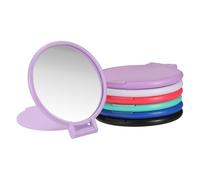 sourcing map 6 espejos redondos compactos a granel, mini espejos de maquillaje plegables de bolsillo, pequeños objetos de maquillaje portátiles para bolso, para mujeres y niñas, viajes, uso diario