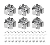 sourcing map 6 Piezas Soporte de Pared para Fregona y Escoba para Baño Gris