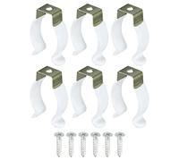 sourcing map 6 Piezas Soportes para Tubo Fluorescente T8 U Clips Soporte | para Tubo LED Luz, Abrazadera Acero Inoxidable de Montaje, con Tornillos