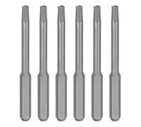 sourcing map 6 puntas de destornillador Torx T10H de 5/32 pulgadas, vástago hexagonal de 45 mm de longitud, estrella magnética de 6 puntos, punta de destornillador de acero S2 con agujero para