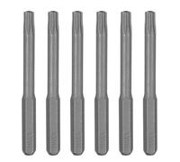 sourcing map 6 puntas de destornillador Torx T15H de 5/32 pulgadas, vástago hexagonal de 45 mm de longitud, estrella magnética de 6 puntos, punta de destornillador de acero S2 con agujero para