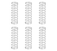 sourcing map 6 resortes de compresión, alambre de 1,2 mm de diámetro x 15 mm de diámetro exterior x 50 mm de longitud, resorte de extensión de acero inoxidable 304, resortes de presión para reparación