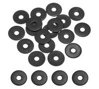sourcing map 60 arandelas planas M4 ID x 16 mm OD, arandelas de metal de acero inoxidable 304, anillos de sellado de zinc negro para tornillos y pernos