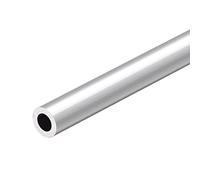 sourcing map 6063 Aluminio Redondo Tubo, 300 mm de Largo, 17 mm de Diámetro Exterior, 10 mm de Diámetro Interior, Tubo Recto de Aluminio sin Costura