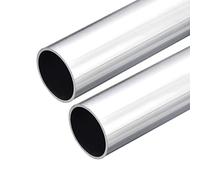 sourcing map 6063 Aluminio Redondo Tubo, 32 mm de Diámetro Exterior, 29 mm de Diámetro Interior, 300 mm de Longitud, para Proyectos de Bricolaje Industriales (2 Piezas)