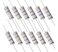 sourcing map 60uds Resistencia de Película de Óxido de Metal de 5W de 5.6K 3.9K,4,7 K.,18K,20K,22K,24K,27K,30K ohm