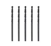 sourcing map 6542 Alta Velocidad Acero Recto Vástago Helicoidal Taladro, Totalmente Rectificado Negro Óxido Taladro Brocas 2,2mm Perforación Diámetro 52mm Total Longitud 5uds