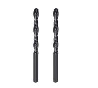 sourcing map 6542 Alta Velocidad Acero Recto Vástago Helicoidal Taladro, Totalmente Rectificado Negro Óxido Taladro Brocas 7,2mm Perforación Diámetro 108mm Total Longitud 2uds