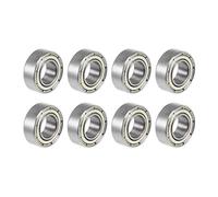 sourcing map 687ZZ Ranura Profunda Rodamientos Bolas Z2 7mm X 14mm x 5mm Doble Blindaje Acero Carbono 8pcs
