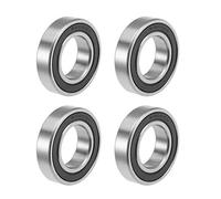 sourcing map 6904-2rs Ranura Profunda Rodamientos Bolas Z2 20mm x 37mm x 9mm Doble Blindaje Acero Carbono 4pcs