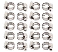 sourcing map 6mm-12mm Rango ajustable Abrazadera de engranaje helicoidal de acero inoxidable de 8mm de ancho 20pcs