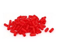 sourcing map 6mm Interior Dia aislados con Goma Tapa de Extremo Rosca de Tornillo Cubierta de Protector de Red 100pcs