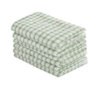 sourcing map 6pc/Set Paño de cocina para plato de algodón felpa Bayeta Limpieza té toallas para la cocina seis colores Verde