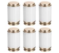 sourcing map 6pcs Remates para Barra de Cortina Moderna (Blanco)