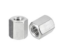 sourcing map 6uds M10 x 1, 5 Paso 20mm Longitud Acoplamiento Tuercas