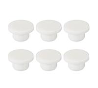 sourcing map 6uds Tapones de Goma para Orificio de 14-15mm, Tapones Redondos Suave y Flexible para Botellas, Prueba Tubos, Blanco