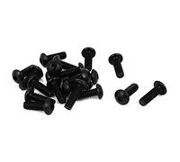 sourcing map #8-32 x 1/2" UNC 10.9 Hexagonal de aleación de acero de los tornillos con cabeza de botón negro 20 pcs