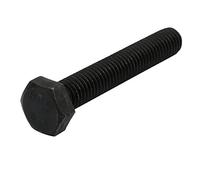 sourcing map 8.8 Grado M10X60mm Hilo Roscado A Mano Izquierda Tornillo De Cabeza Hexagonal Negro