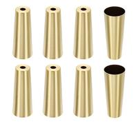 sourcing map 8 fundas de metal para patas de muebles, 40 x 100 mm, fundas cónicas para patas