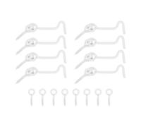 sourcing map 8 ganchos giratorios para cabina, pestillos de ojo y puerta de 2 pulgadas, gancho de hierro con tornillos de montaje para armario de ventana de madera, color blanco