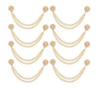 sourcing map 8 pines magnéticos para ropa, estilo rosas, clip magnético de metal multifunción con cadena para fijación de dobladillo, pantalones, camisas, acortamiento de camisetas, color dorado