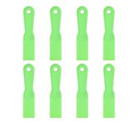 sourcing map 8 raspadores de masilla de plástico flexible de 1.5 pulgadas, herramienta de limpieza desechable para esparcir pintura, reparación de parches, color verde