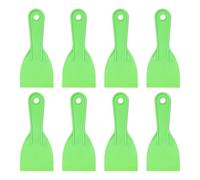 sourcing map 8 raspadores de masilla de plástico flexibles de 7,5 cm, herramienta de limpieza desechable para esparcir pintura, reparación de parches, color verde