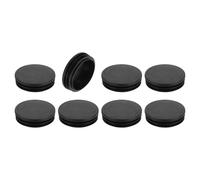 sourcing map 8 tapones redondos de plástico, tapones negros para tubo de 60 mm, inserto de tubo para patas de muebles, protección deslizante para silla, sofá, mesa, estante