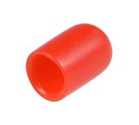 sourcing map 80uds Caucho Extremo Tapas 5/16" (8 mm) ID Vinilo Redondo Extremo Tapa Cubierta Tornillo Rosca Protectores Rojo