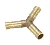 sourcing map 8mm Latón Manguera T Montaje en forma de Y Adaptador de conector de 3 vías Joiner