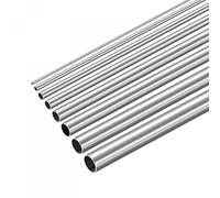 sourcing map 8Pcs Inoxidable Acero 304 Tubo, OD 1,2,3,4,5,6,7,8mm, 0.3/0.4mm Pared Grosor, 300mm Longitud Metal Tubo Largo Recto para Industria Maquinaria
