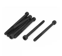 sourcing map 8pcs M5 x 70mm 12.9 Liga Hex enchufe Cabezatapa negro