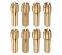sourcing map 8uds 1-3,2mm Latón Taladro Mandriles Mini Eléctrico Amoladora Rápido Cambio Taladro Portataladros taladros Juegos para Giratorias Herramientas, 4,3mm Vástago Diámetro