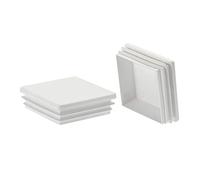 sourcing map 8uds 60x60mm Tapón cuadrado de Tubo de plástico Blanco para Pasamanos Escalera Barandilla Tubo