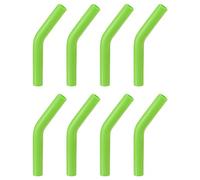 sourcing map 8uds Silicona Pajita Puntas, Silicona Pajita Codos Punta, Suave Reutilizable Metal Pajita Cubiertas para 6mm/0,24" OD Inoxidable Acero Pajitas, Verde