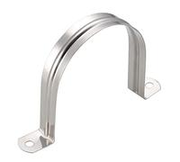 sourcing map 90mm (3,5") Rígida Tubería Correa, 2 Orificios Tubo Correas 304 Inoxidable Acero Tensión Tubo Clip Abrazadera 10 Piezas