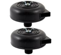 sourcing map A13121600UX1030 Compresor de Aire Filtro silenciador, Negro, 20 mm Set de 2 Piezas