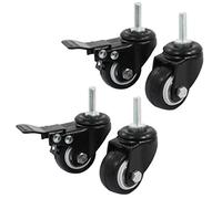 sourcing map A14071600UX0660 - Pack de 4 ruedas de freno y giratorias